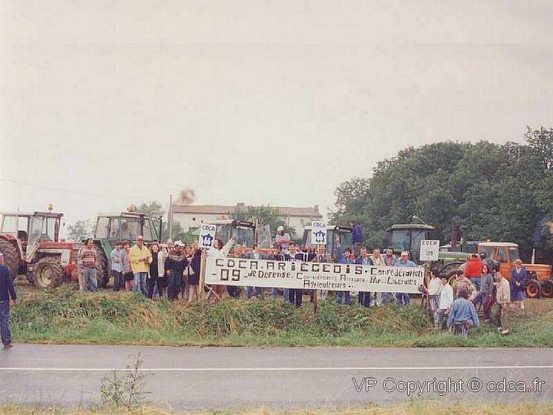 CDCA Le Carlaret, Hameau d'Esparvie, Arige, Manifestation pour la dfense des agriculteurs, Juin 1994 - Image : VP 66