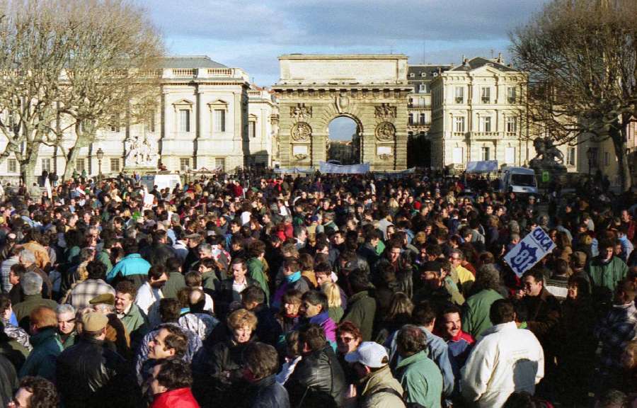 Montpellier, H�rault : manifestation pour la lib�ration de Christian Poucet