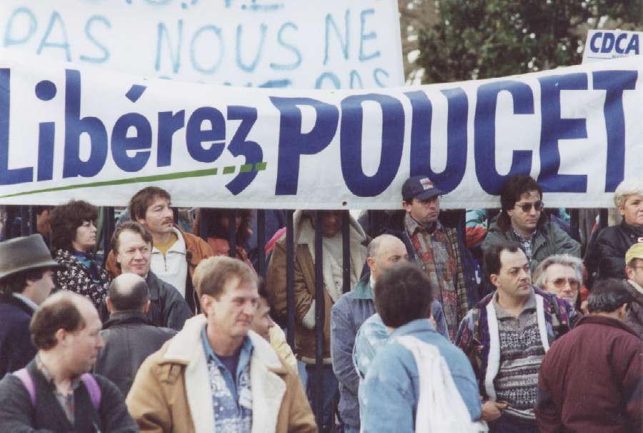 Montpellier, H�rault : manifestation pour la lib�ration de Christian Poucet