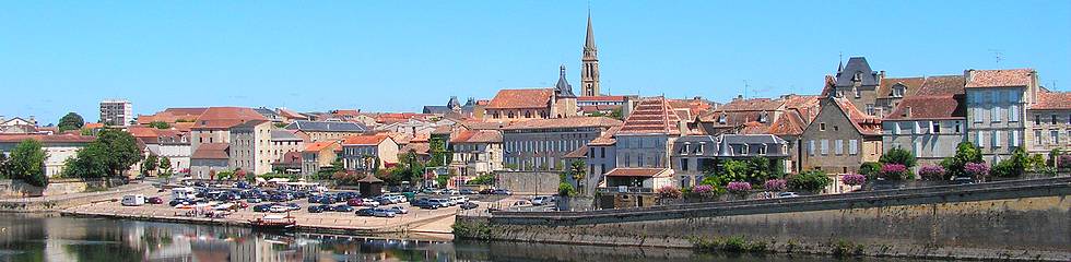 Ville de Bergerac, Dordogne, Parking Quai Salvette