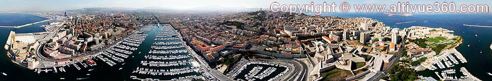 Ville de Marseille, Bouches du Rhne, photographie panoramique arienne ALTIVUE