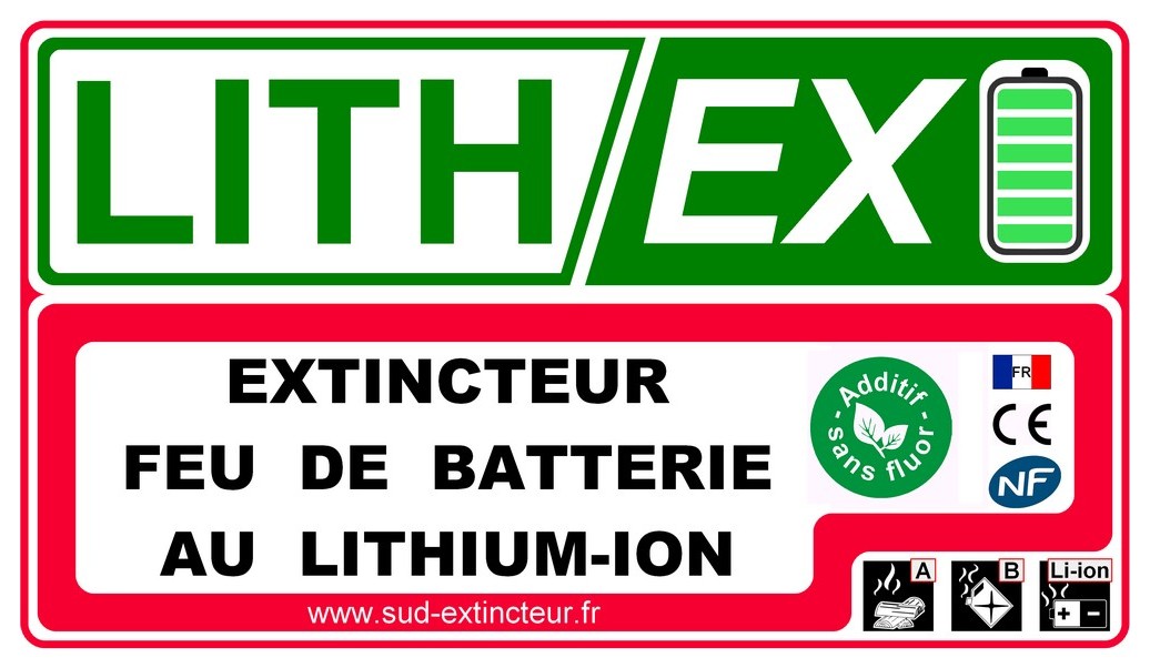 Extincteur portatif sp�cial pour feu de batterie au lithium