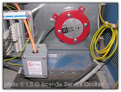 Sch�ma de principe Systeme pour la d�tection et l'extinction d'incendie ACTIVA / DSPA